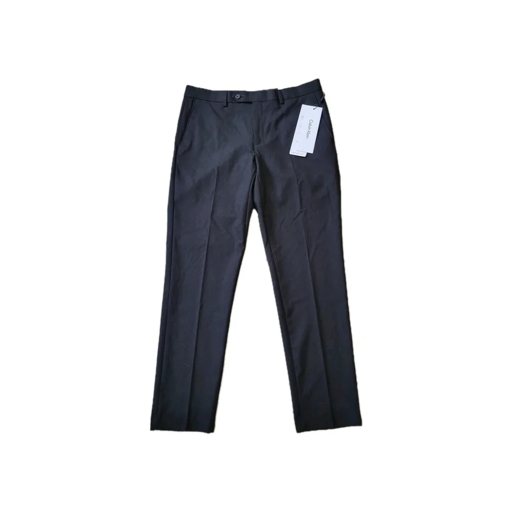 Calvin Klein Men's Skinny-Fit Wrinkle Resistant Black Dress Pants 33/30 NWT $175